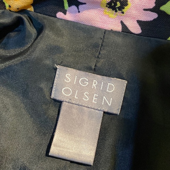 VTG SIGRID OLSEN Floral Print Blazer Size 4 - Picture 6 of 9